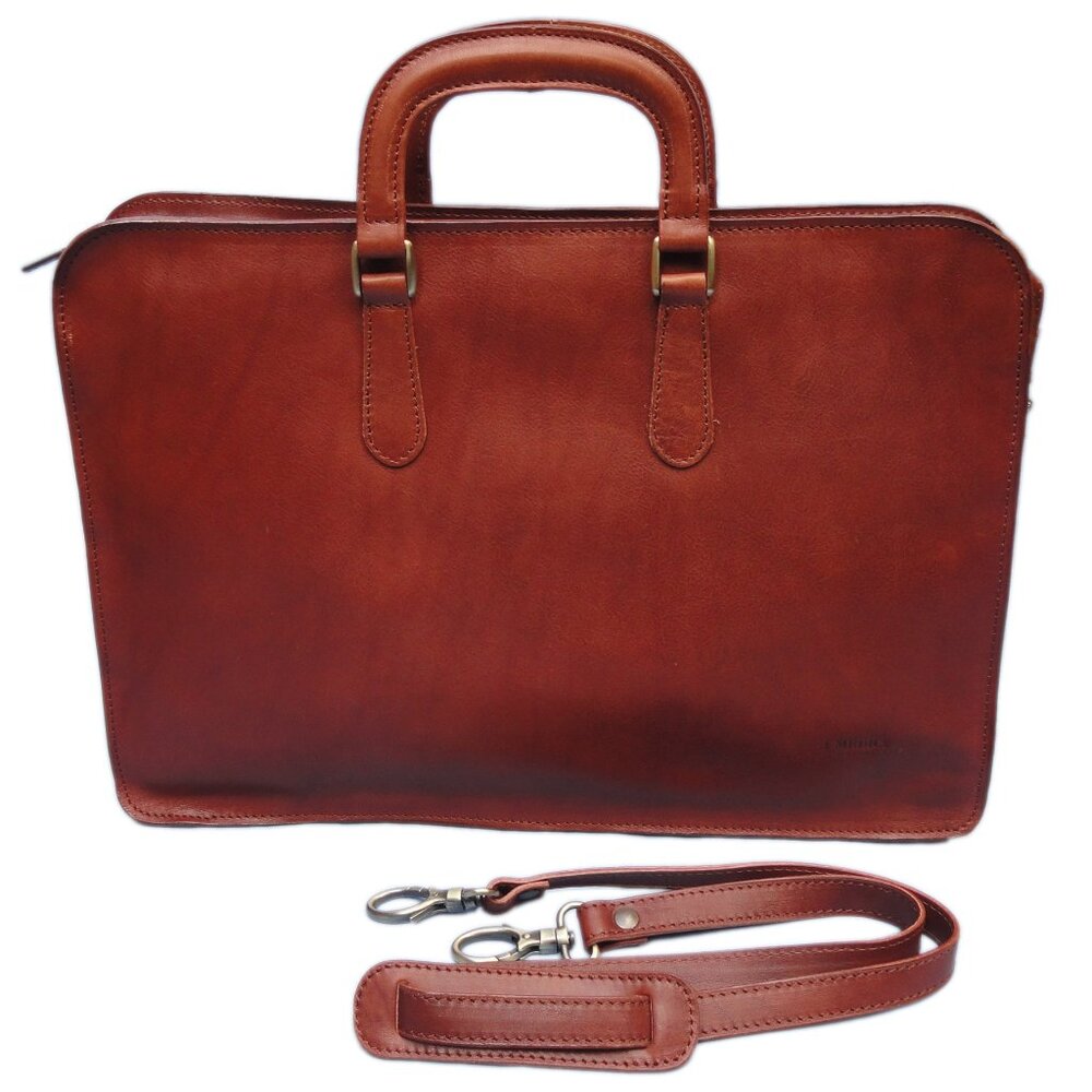 I Medici Italian Leather Briefcase
